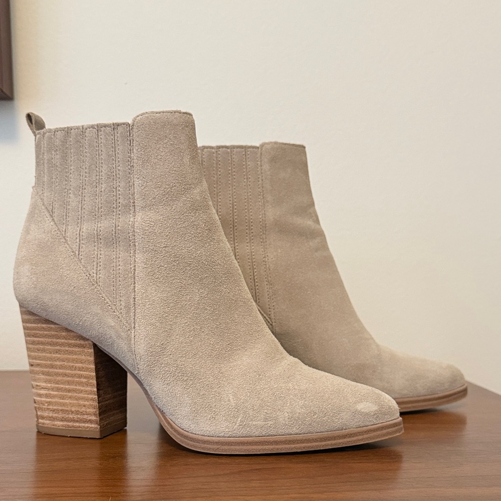 Marc Fisher Suede Ankle Boots - Tan